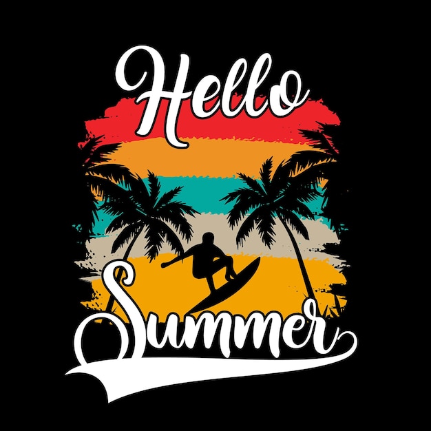 Summer typography vector tshirt design