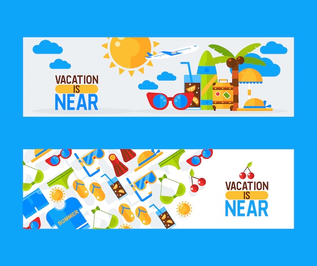 Summer vacation banner