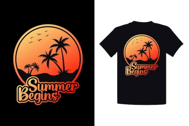 Summer Vacation or Beach T-shirt Design