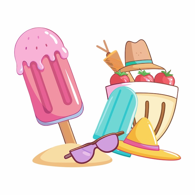 Vector summer and vacation icons to be displayed on an isolated white background 10