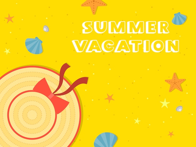 Summer vacation, Summer beach illustration