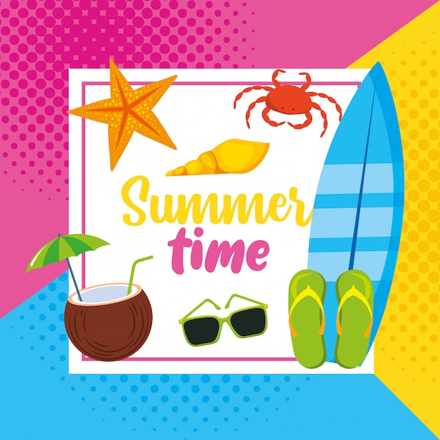 Summer and vacation time card