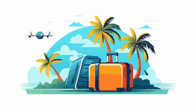 Vector summer vacation travel icon vector illustration