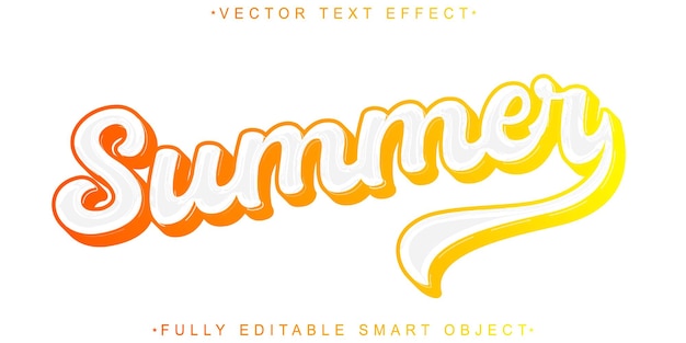 Summer Vector Fully Editable Smart Object Text Effect