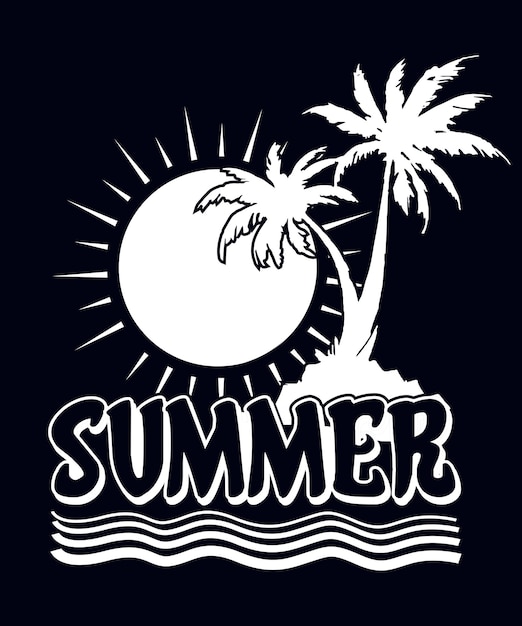 Vector summer vector graphic for t shirt design