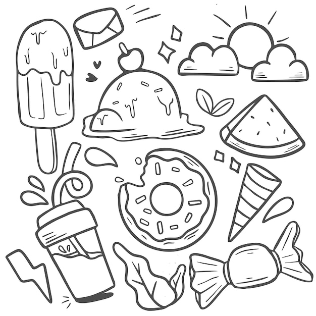 Summer Vibe doodle sticker pack