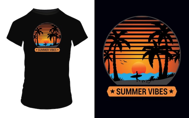 'Summer vibes' Summer TShirt design