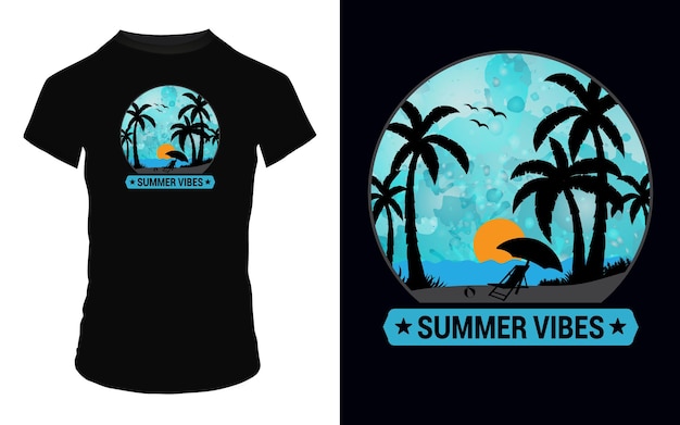 'Summer vibes' Summer TShirt design