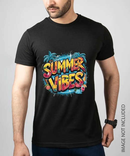 Summer vibes t shirt Design Vector