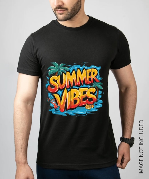 Summer vibes t shirt Design Vector