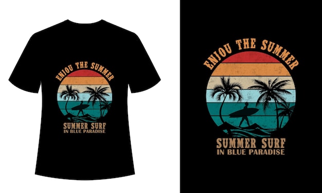 Summer Vintage and Retro Typography t shirt design, Vacation time, Family summer, summer time, Surf