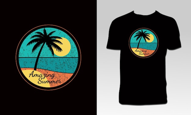 Summer Vintage T Shirt Design