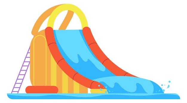 Summer water park slide Fun beach attraction