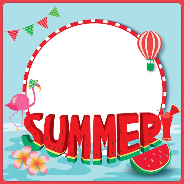 Summer watermelon frame 