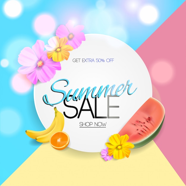 Summertime sale illustration