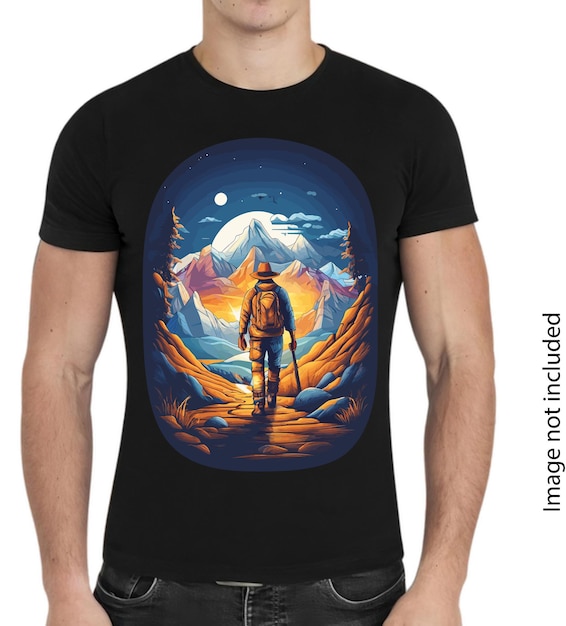 Summit Seeker Conquer the Peaks in Style with Our Mountain Hiking TShirt Collection AI generated