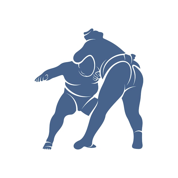 Sumo fighter logo design template vector graphics to design