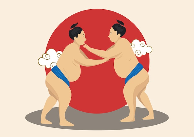 sumo japan vector illustration