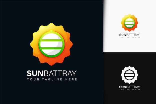 Sun battray logo design with gradient