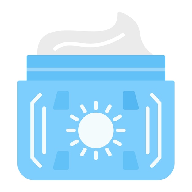 Vector sun cream flat illustration