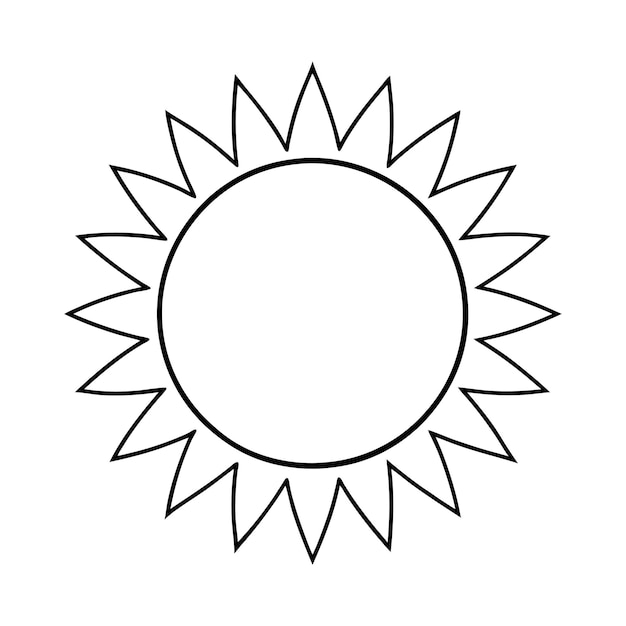 Sun Drawing Design Vector Illustration Clipart Eps