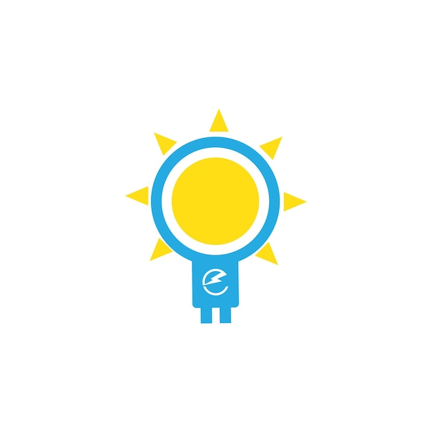 sun energy logo vector template