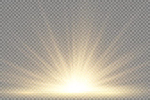 sun explosion, yellow glow lights, sun rays, flare special effect, magic sparkles, golden star