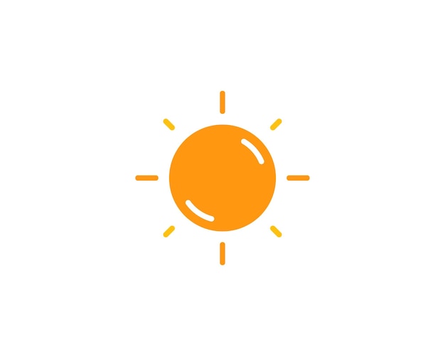 Sun flat icon Single high quality outline symbol of spring for web design or mobile app Thin line signs of sun for design logo visit card etc Outline pictogram of sun