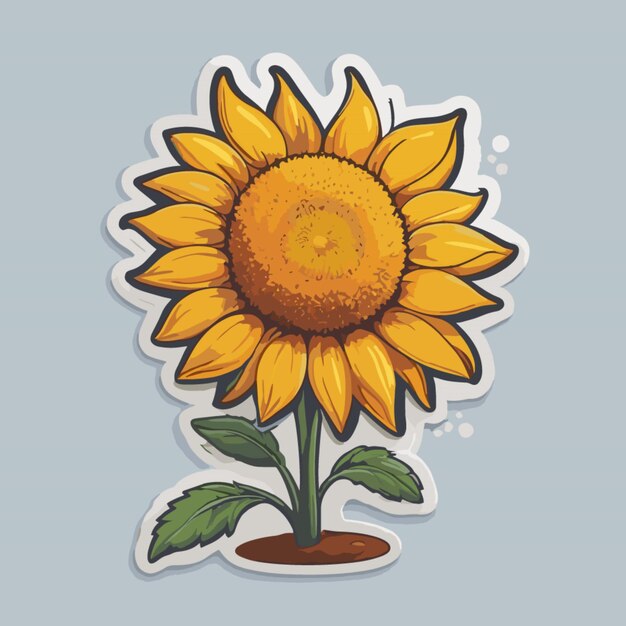 Vector sun flower cartoon vector