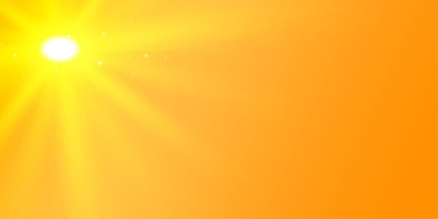 Sun glowing rays background in orange color new design