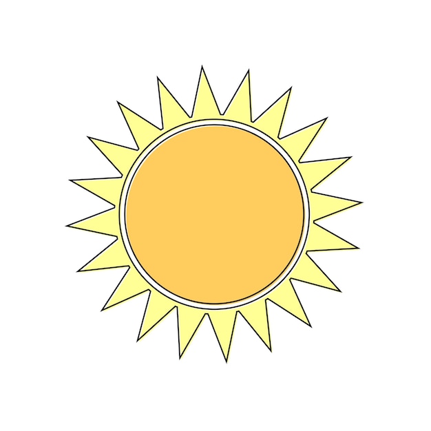 Sun icon graphic design template vector illustration