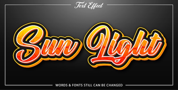 Sun lights text effect