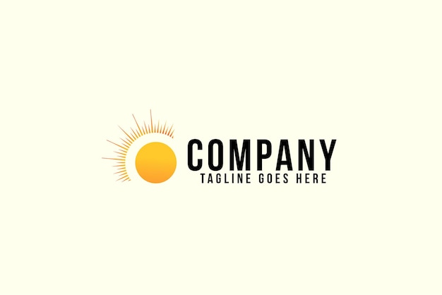 Sun logo design template