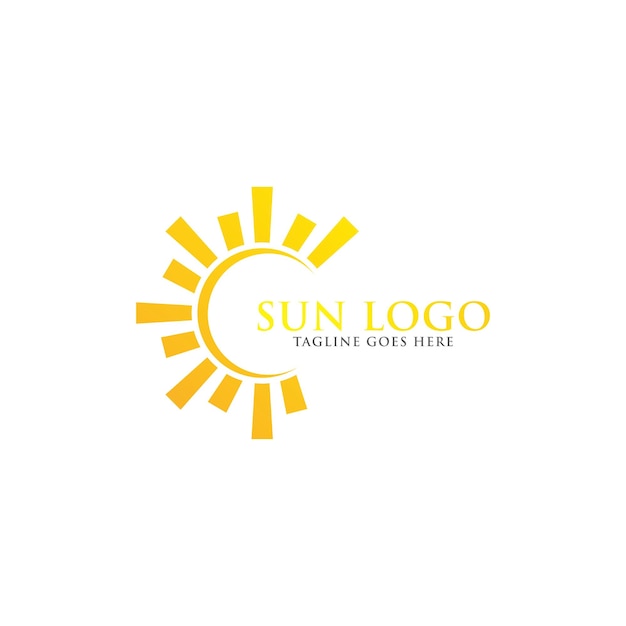 sun logo icon vector template