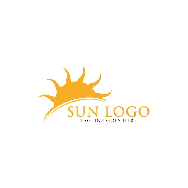 sun logo icon vector template