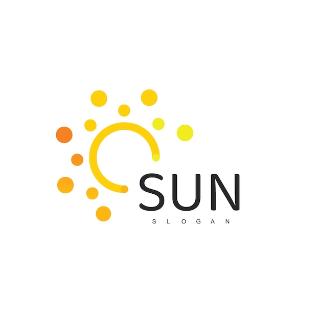 Sun Logo Template Icon Design Illustration