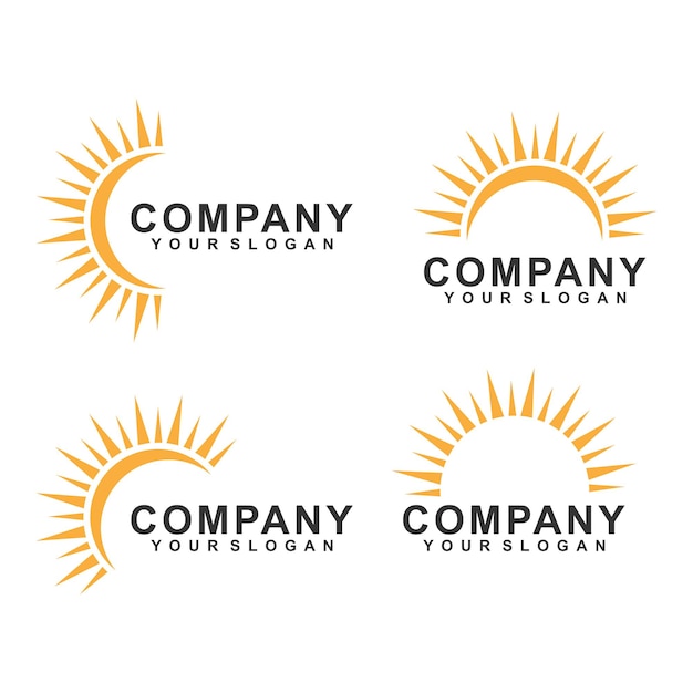 Sun logo template vector illustration design