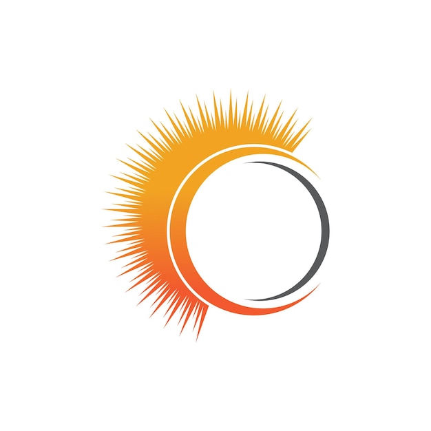 Sun logo vector template symbol design