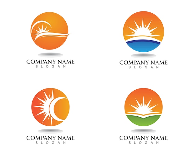 Sun logos symbols template