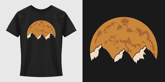 Sun and Mountain T-Shirt Design