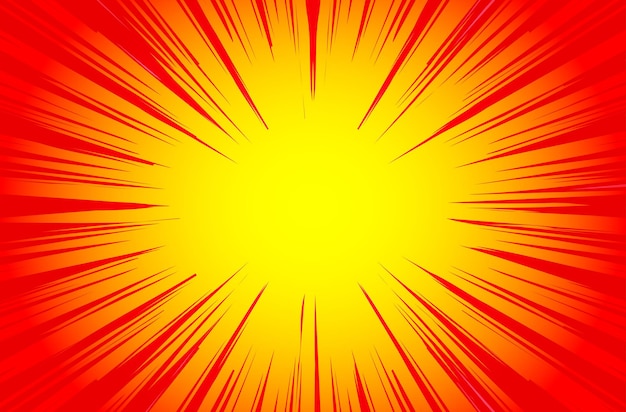 Sun Rays or Explosion Boom for Comic Books Radial Background Vector