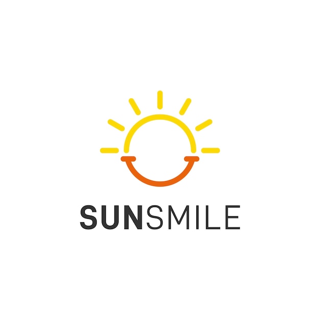 sun smile logo design inspiration