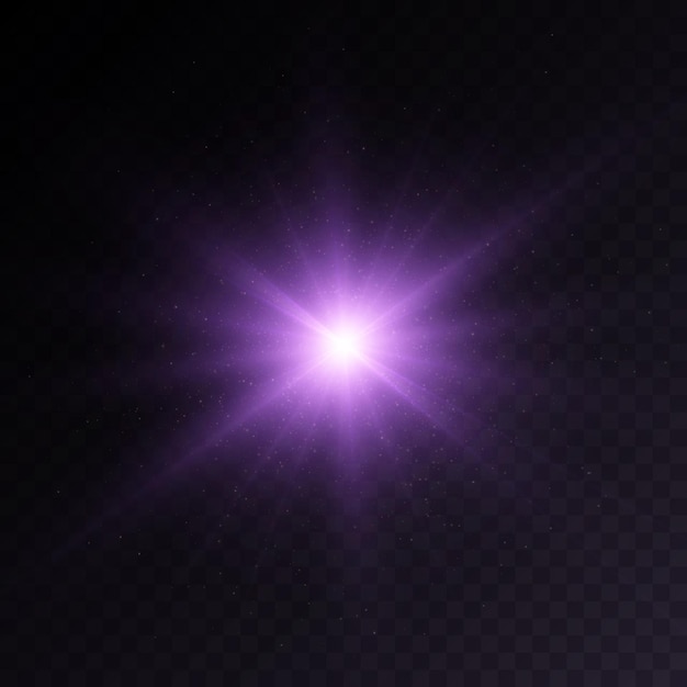 Sun star flare pngBright light effect with rays and highlights for vector illustration