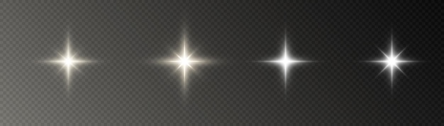 Sun star flare pngBright light effect with rays and highlights for vector illustration