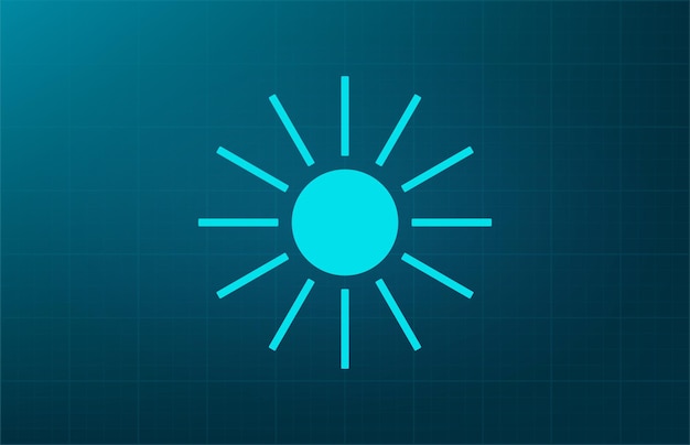 Sun symbol Vector illustration on blue background Eps 10