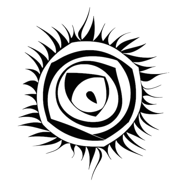 Sun symbols in ethnic style solar symbol