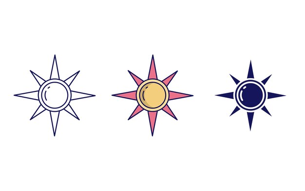 Sun vector icon