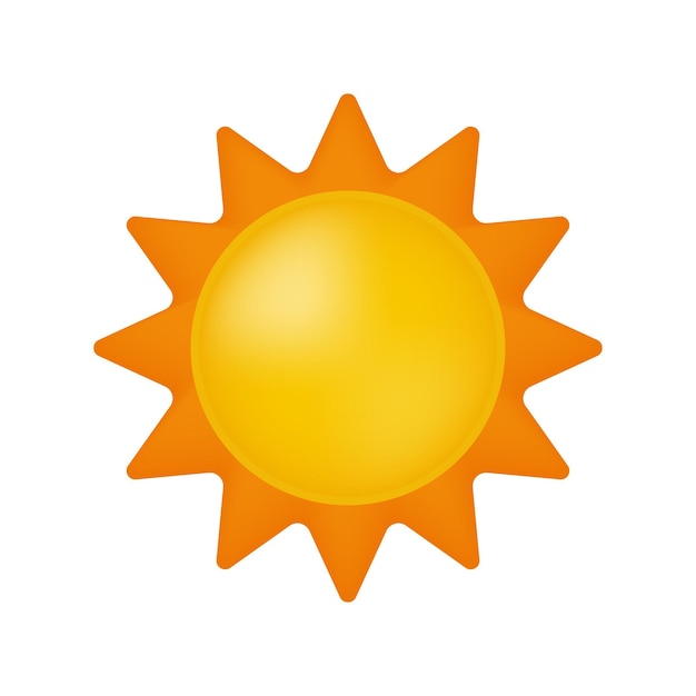 Sun vector illustration cartoon graphic for summer weather temperature