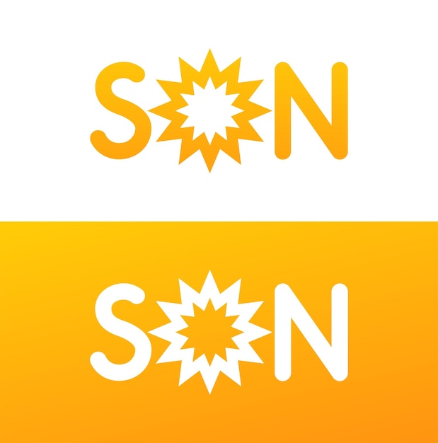 Sun Vector label design element or Logo template for decoration of Travel