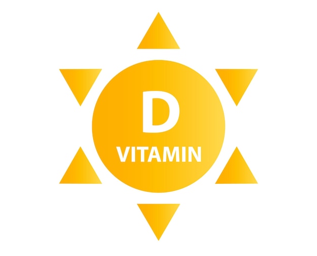 Sun with Vitamin D Icon . Vector Illustration